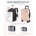 thumbnail image 2 of Mochila rodante BAGSMART para mujer de 17 pulgadas con ruedas negra, 2 of 7
