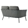 thumbnail image 3 of Modway Stance Outdoor Patio Aluminum Loveseat in Gray Charcoal, 3 of 7