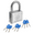 10-Keys, variant on Magmaus® PDL/40 Heavy-Duty Anti-Cut Padlock with 3 Keys for Storage Unit, Gate, Containers - 40mm