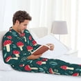 thumbnail image 6 of Sikiie Amanita Mushroom Mens Pajama Set, Soft Warm Long Sleeve Sleepwear, Cozy Button-Down Pjs for Men-Small, 6 of 7