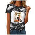 thumbnail image 2 of Leey-World Fall Shirts for Women's T-Shirts Cute Halloween Graphic Shirts Vintage Short Sleeve T Shirt, 2 of 6