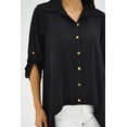 thumbnail image 4 of Maxi blusa asimétrica Roman Fashion /Juvenil, 1060 (Negro) negro G Roman Fashion BL-ST-1060-NEGRO, 4 of 6