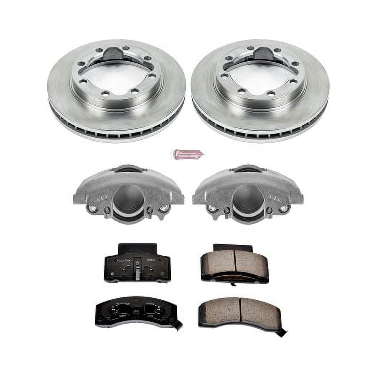 PowerStop Front Stock Replacement Brake Pad and Rotor Kit with Calipers Fits: CHEVROLET DODGE GMC Select Models KCOE1992