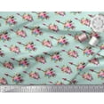thumbnail image 3 of Soimoi Green Cotton Voile Fabric Dot & Ranunculus Floral Decor Fabric Printed Yard 42 Inch Wide, 3 of 3