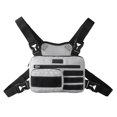 thumbnail image 1 of Fitdom - Mochila deportiva de inspiración táctica para hombre con soporte para teléfono integrado. Este chaleco con bolsa EDc Rig es perfecto para entrenamientos, ciclismo, senderismo (Rig Fit White), 1 of 1