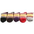 thumbnail image 2 of Lovely Annie Girl's 5 Pairs Pack Fashion Plaid-Maple Leaf Wool Socks One Size 6-9, 2 of 4