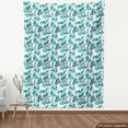 thumbnail image 4 of Modern Upholstery Fabric by the Yard, Contemporary Surreal Nature Themed Pattern of Leaves Stroke Dots, Decorative Fabric for DIY and Home Accents, Seafoam and Charcoal Grey by Ambesonne, 4 of 5