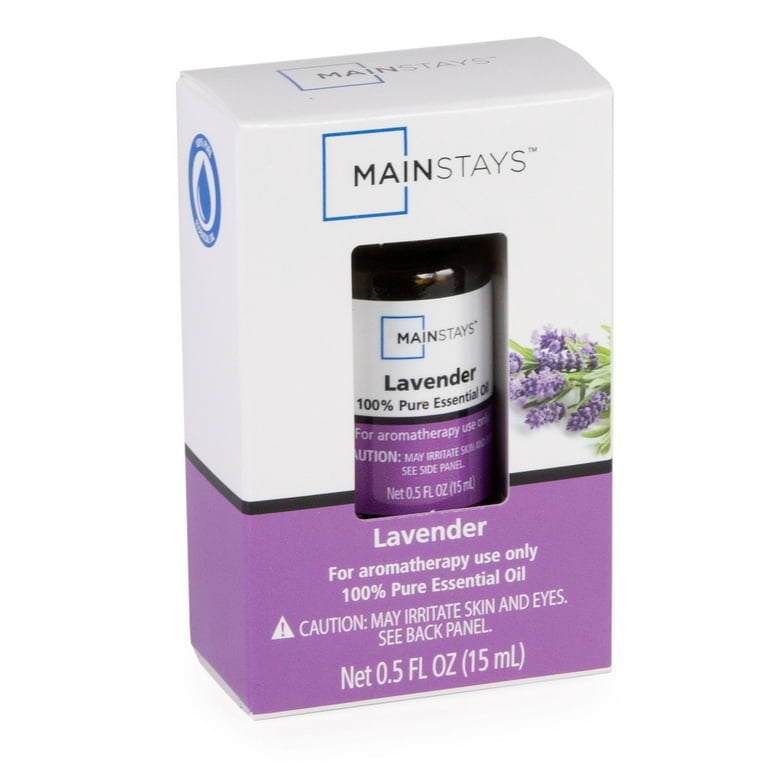 Mainstays 100% Pure Essential Oil, Lavender, 15 ml, Therapeutic Grade, for use with Oil Diffusers, Potpourri, and Wicking Fragrance Diffusers