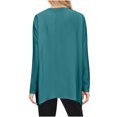 thumbnail image 4 of Plebaso Chemises à Poches pour Femmes Manches Longues Tunique Décontractée Col Rond Hauts Unis Amples Blouses Printemps Été, 4 of 7