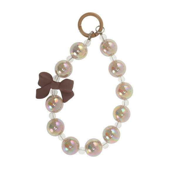 Unique Bargains 1 Pc Phone Charm Bow Cellphone Charm Brown
