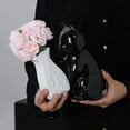thumbnail image 4 of Elegant Ceramic Vases for Home Decor, Stylish Flower Vase Suitable for Living Room Bathroom Bedroom, Minimalist Design Vase for Fresh Dried Flowers, Decorative Ceramic Vessel, Black, 1pc, 4 of 4