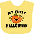 thumbnail image 3 of Inktastic My First Halloween with Pumpkin and Stars Boys or Girls Baby Bib, 3 of 4