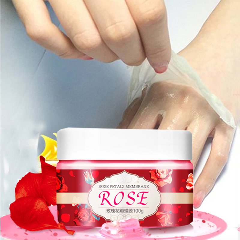 Rose Peel Off Hand Wax Gel Hydrating Exfoliating Whitening Hand Mask