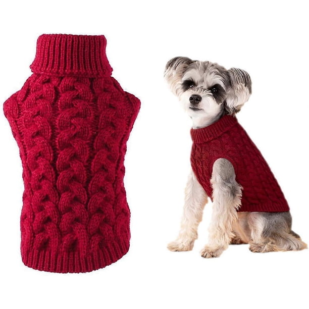Red,M Warm Pet Sweater, Doggy Clothes for Small Pet Dogs, Cats, Puppies and Cats