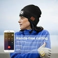 thumbnail image 5 of GRNSHTS Wireless Bluetooth Beanie Headset Hat with LED Light,Built-in Stereo Speaker and Mic Headphone Music Knitted Cap (Black), 5 of 9
