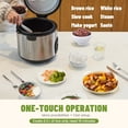 thumbnail image 5 of Moosum Rice Cooker Maker 10-Cup(Uncooked) with Steamer, Ceramic coating, BPA Free, Large capacity, Stainless Steel, 5 of 6