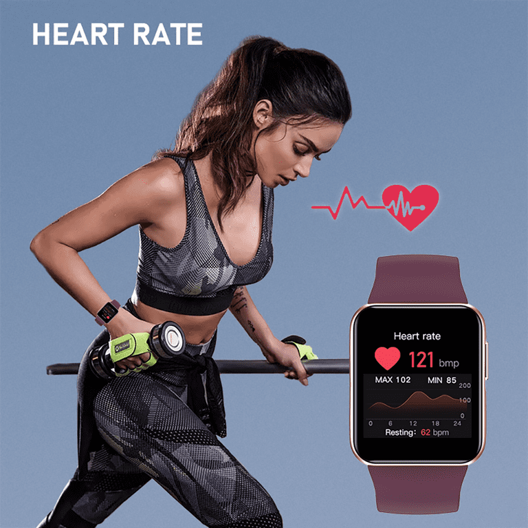 Willful Smart Watch for Women Men with Heart Rate Monitor IP68 Waterproof,  Fitness Tracker Watches Compatible with iPhone and Android Phones Violet 
