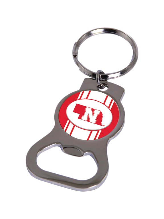 Fashion Ncaa Univ. Of Nebraska Bottle Opener Key Ring By Rico Industries (1.5 X 3.75) Made In China gc6434
