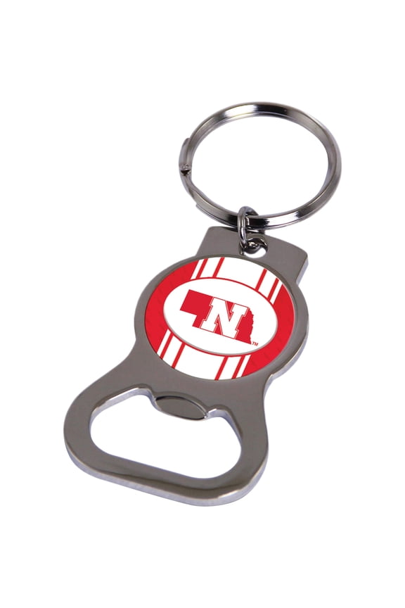 Fashion Ncaa Univ. Of Nebraska Bottle Opener Key Ring By Rico Industries (1.5 X 3.75) Made In China gc6434