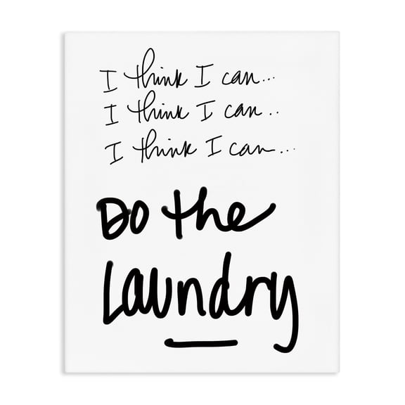 Stupell Industries Cottage Think I Can Do Laundry Canvas Art, 16 x 20, by SD Graphics Studio