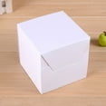 thumbnail image 2 of 10pcs cajas de regalo blancas caja de embalaje cuadrada caja de cartón plegable para cupcake artesanal (12 x 12 x 12), 2 of 6