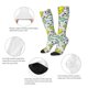 thumbnail image 3 of Fotbe Funny Dinosaurs on Stripes Calcetas Divertidas Estampadas para Hombre y Mujer, Calcetas de Algodón hasta la Rodilla para Caminar, Correr, Enfermería y Embarazo, 3 of 6