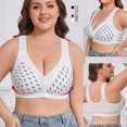 thumbnail image 6 of Women Plus Size Front Closure Bra U-Back Wireless Breathable Wide Strap Everyday Bra, 6 of 8