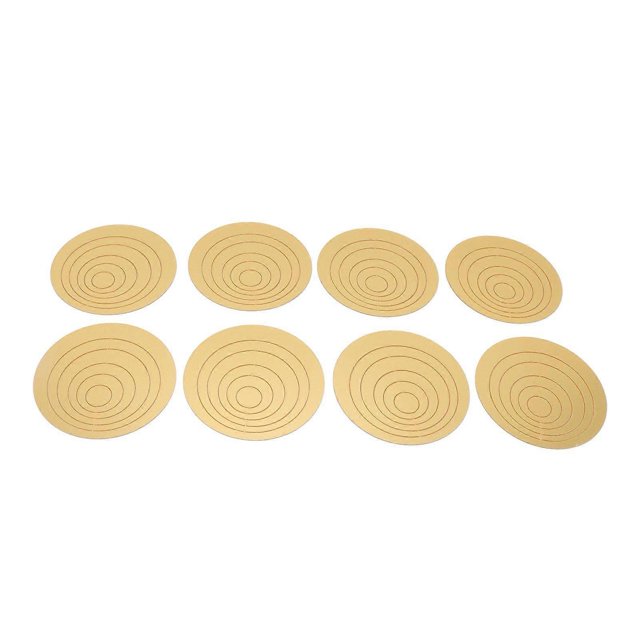2 Set 3D Circle Wall Sticker Mirror Surface Removable Acrylic for Living Room Bedroom Kitchen Office GYM Golden