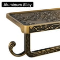 thumbnail image 3 of Uxcell Toilet Paper Holder with Phone Shelf Aluminum Alloy Copper Tone, 3 of 7