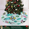 thumbnail image 6 of FMSHPON Cute Cartoon Flamingo Xmas Christmas Tree Skirt Stand Mat for Holiday Party Decoration Indoor Outdoor 48 inches, 6 of 6