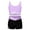 Light Purple, variant on TiaoBug Kids Girls Gymnastics Athletic Tracksuit 2 Piece Outfits Dance Sport Tank Tops and Shorts Set Light Purple 10