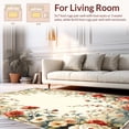 thumbnail image 2 of ODIKA 8'x10' Machine Washable Non-Slip Area Rug, Vintage Floral Bouquet High Traffic Rug, Beige, 231330, 2 of 7