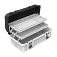 thumbnail image 2 of Caja de Herramientas plegable de 3 capas, caja de aparejos, rodamiento de carga fuerte y resistente, caja de almacenamiento de piezas de Hardware comp 49 cm x 275 cm x 22 cm, 2 of 9