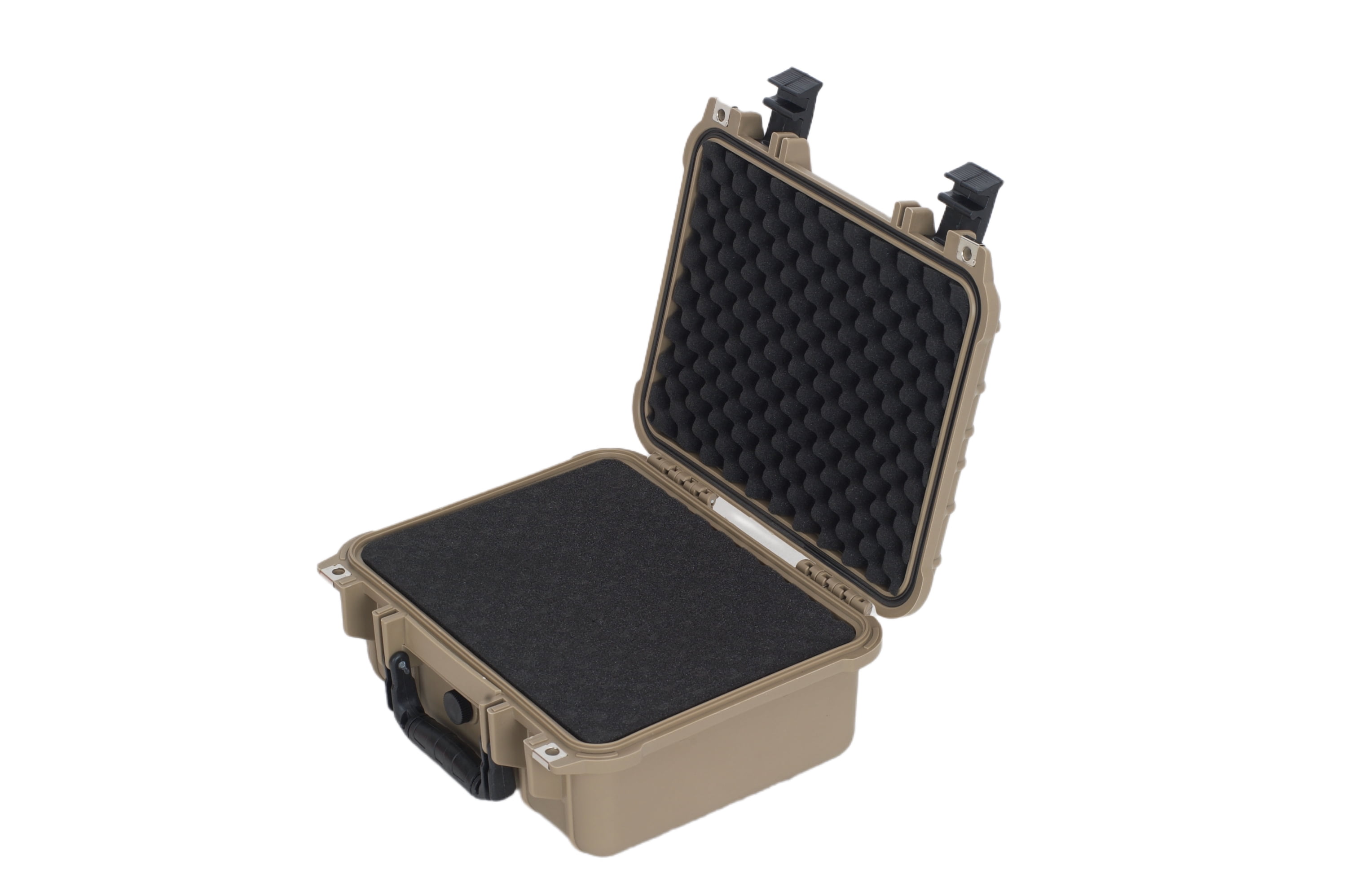 MEIJIA Portable All Weather IP67 Waterproof Hard Case with  Foam,Desert Tan,13.35 x11.63x5.98inches