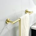 thumbnail image 4 of 6 Pcs Bathroom Hardware Set,Stainless Steel Round Wall Mounted Includes Hand Towel Bar,Toilet Paper Holder,Robe Towel Hooks,Bathroom Accessories Kit,Gold, 4 of 6