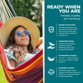 thumbnail image 6 of Bliss Hammocks 40"W Single Hammock with Rope Loops & Tree Straps, 220 lb, Tropical Strip, 6 of 12