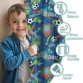 thumbnail image 3 of Blackout Kids Curtains,Football and Splash Blue Pattern Children's Insulated Curtains Set Of 2,Bedroom Essentials,Toddler Room Decor 52"x63", 3 of 4