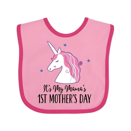 

Inktastic 1st Mothers Day Unicorn Baby Girl Gift Baby Girl Bib