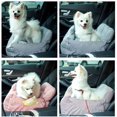 thumbnail image 2 of Sillas de coche para perros, aptas para perros de menos de 16 kg, cama para perros con bolsa de almacenamiento y arnés de coche para perros, extraíble y limpia, más segura y cómoda para viajar (rojo), 2 of 5