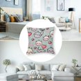 thumbnail image 5 of Narwhal Throw Pillow Cushion Case, Colorful Polka Dotted and Heart Pattern Background with Cartoon Character Whales, Decorative Square Accent Pillow Cover,  Multicolor, 5 of 7