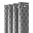 thumbnail image 3 of Rosaline 100% Blackout Wide Curtain Panels -Thermal Insulated (Set of 2 Panels) - 108x96 - Gray, 3 of 4