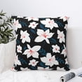 thumbnail image 4 of Yiaed Lilies Flowers Print Pillow Covers Super Soft Decorative Square Throw Pillow Covers Case Cushion Covers for Sofa Couch Bedroom Car Decor（No pillow core）-22"x22", 4 of 7