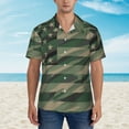 thumbnail image 4 of Fotbe Jungle Green Camo Usa Flag Hawaiian Shirt For Men Unisex Summer Beach Casual Short Sleeve Cotton Linen Button Down Shirts-Small, 4 of 9