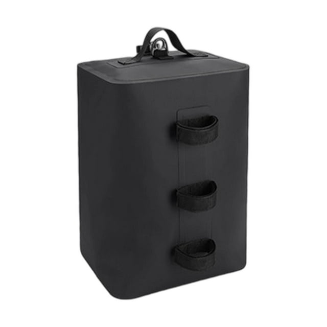 Bolsa de arena con pesas para piernas, impermeable, resistente, plegable, para almacenamiento, para tienda de campaña, bolsa de agua negro