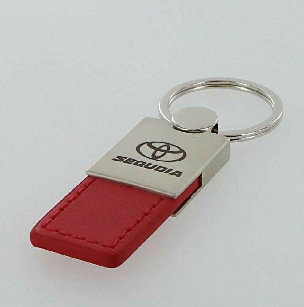 Toyota Sequoia Keychain & Keyring - Duo Premium Red Leather