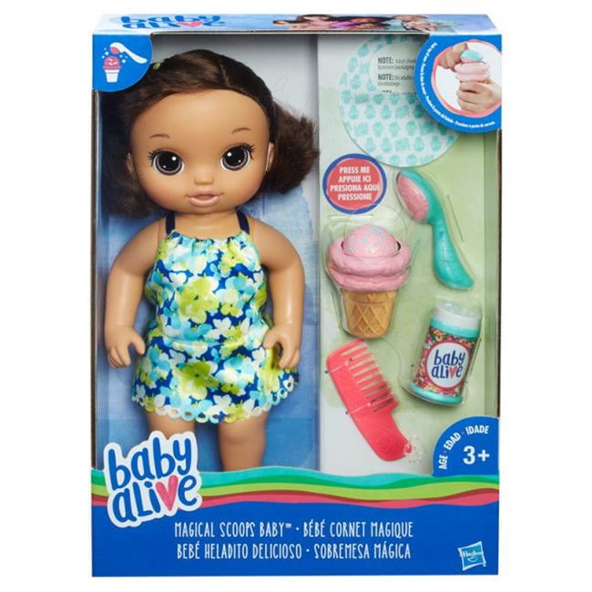 baby alive magical scoops brunette