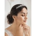 thumbnail image 2 of Crystal Wedding Tiara for Bride & Flower Girls - Princess Tiara Headband Pageant Crown, Bridal Hair Jewelry for Women and Girls, Silver, 2 of 4