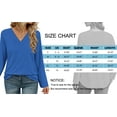 thumbnail image 5 of MOSHU Long Sleeve Womens Tops Deep V Neck Blouses for Women Loose Fit Curved Hem Fall Shirts, 5 of 7