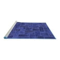 thumbnail image 2 of Ahgly Company Machine Washable Indoor Rectangle Patchwork Blue Transitional Area Rugs, 2' x 5', 2 of 4