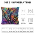 thumbnail image 5 of YINGXI  Colorful Watercolor Spring Life Tree Farmhouse Pillow Cover Decorative Square Throw Pillow Cover for Sofa Couch Decoratio 24x24in, 5 of 5